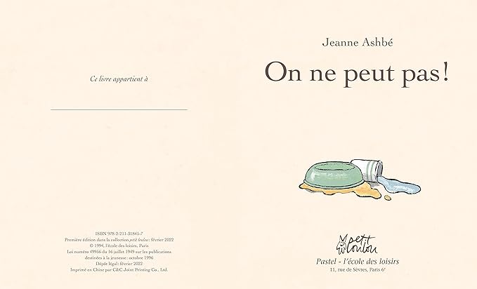 On ne peut pas !