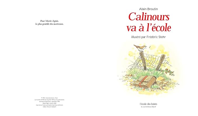 Calinours va à l'école