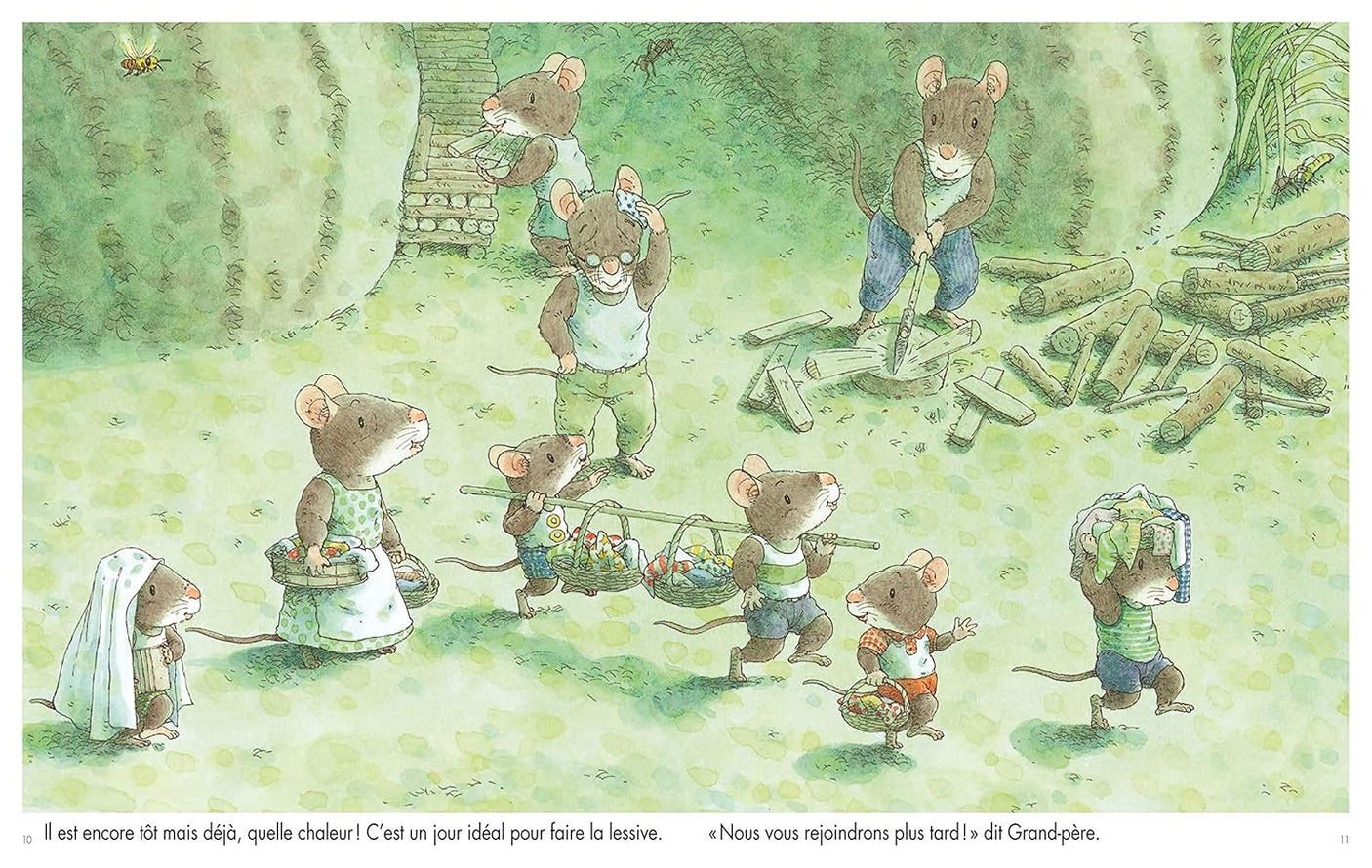 La Famille Souris. La Lessive de la famille Souris