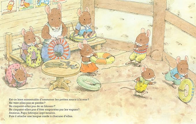 La Famille Souris. Les souris Ă la plage
