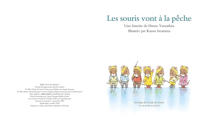 La Famille Souris. Les souris vont à la pêche