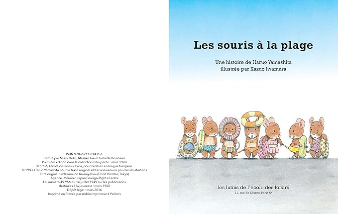 La Famille Souris. Les souris à la plage