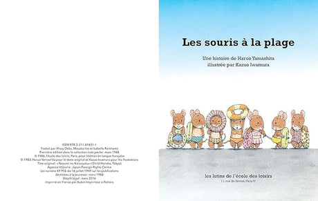 La Famille Souris. Les souris à la plage
