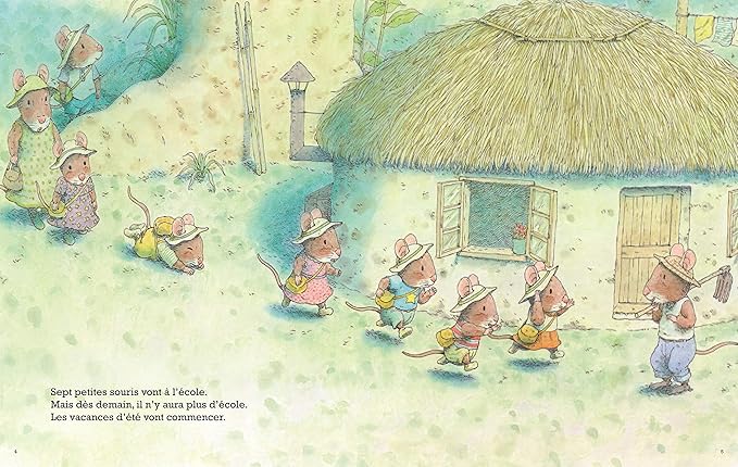La Famille Souris. Les souris à la plage