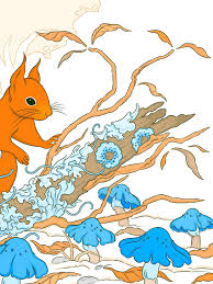 L'écureuil qui aimait le bleu